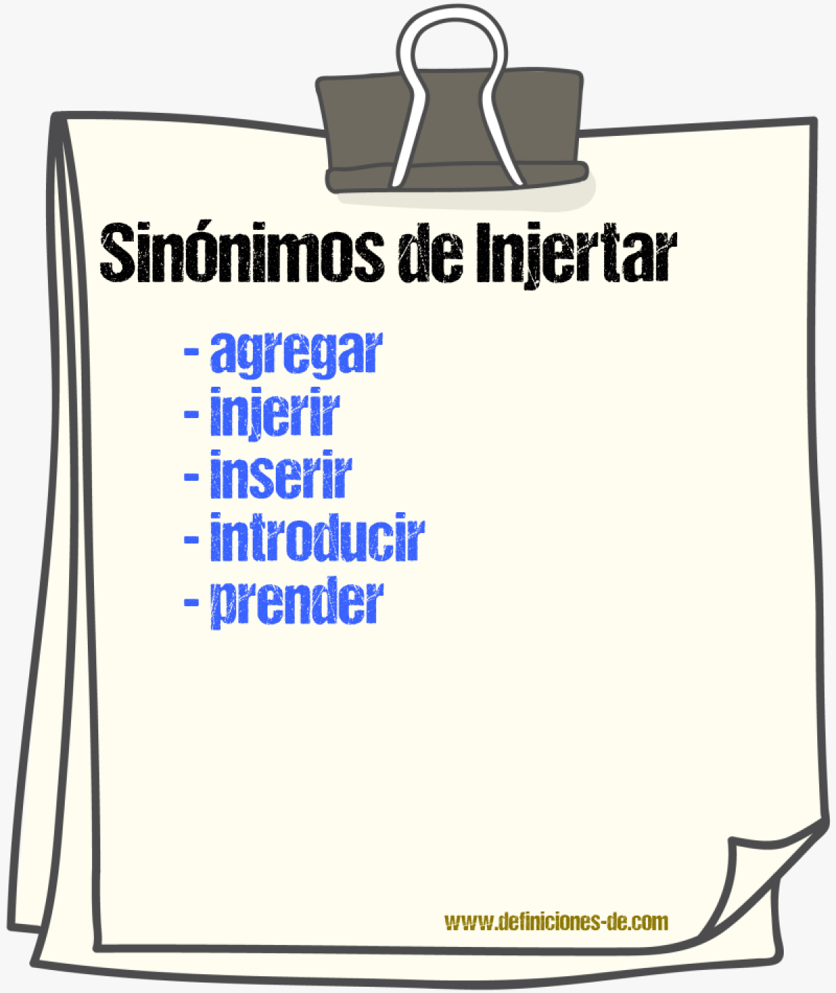 Sinnimos de injertar