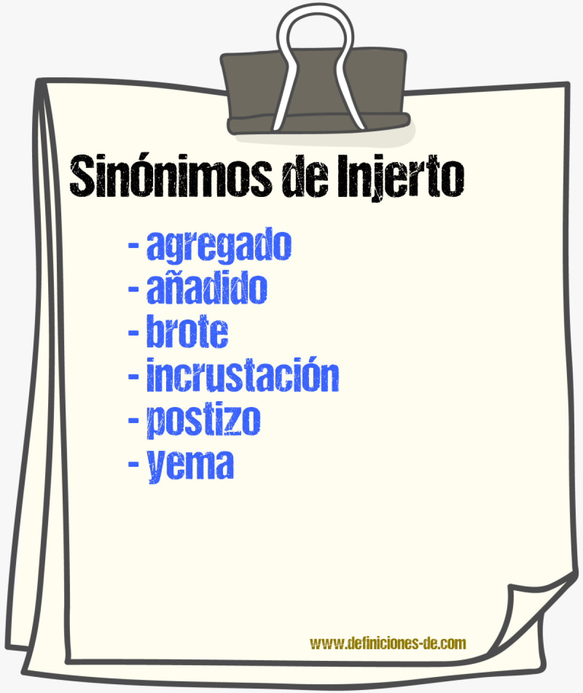 Sinnimos de injerto