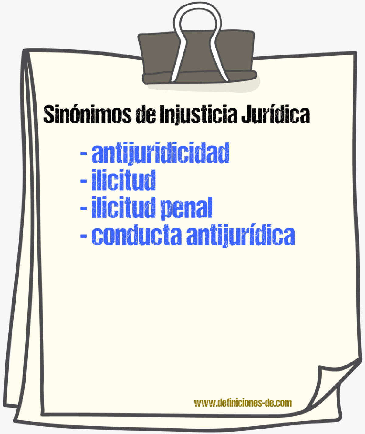 Sinónimos de injusticia jurídica