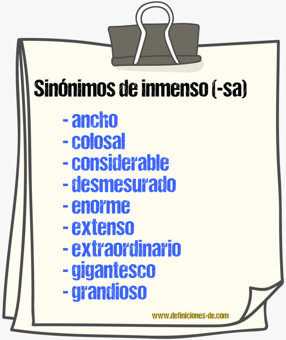 Sinnimos de inmenso