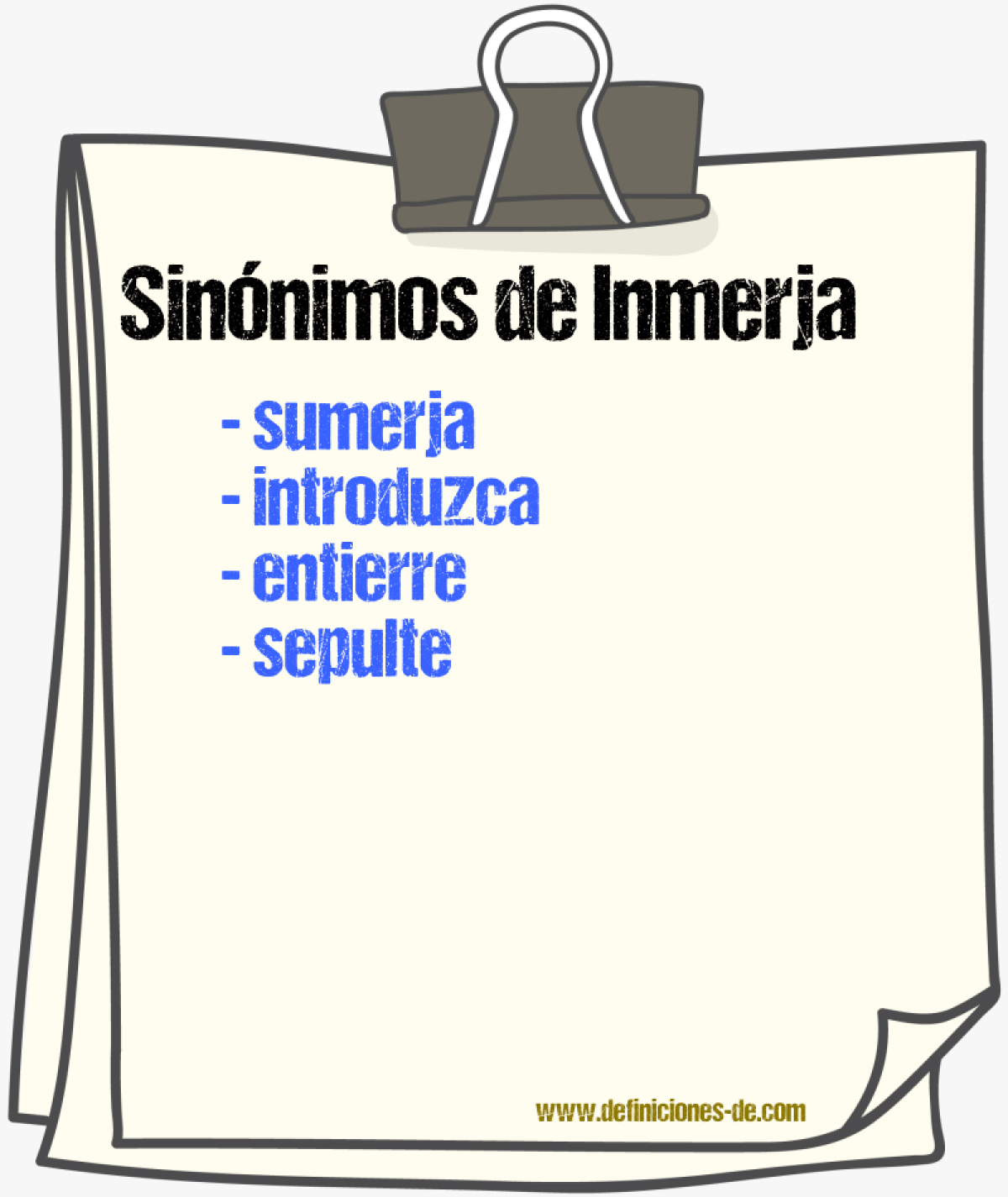 Sinónimos de inmerja