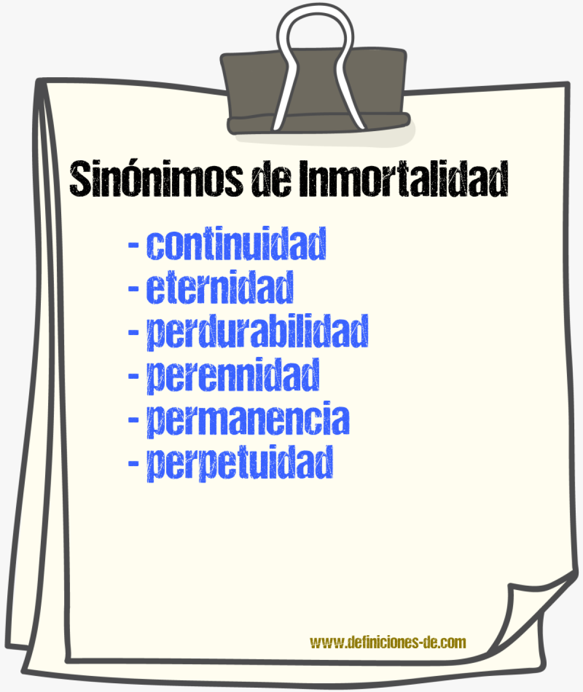 Sinnimos de inmortalidad