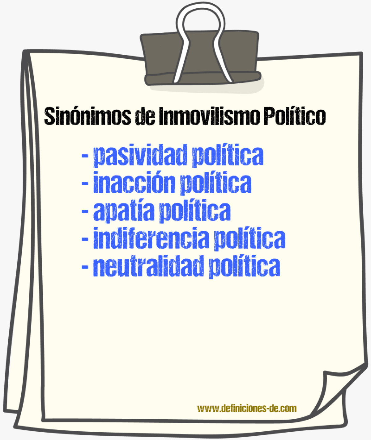 Sinónimos de inmovilismo político