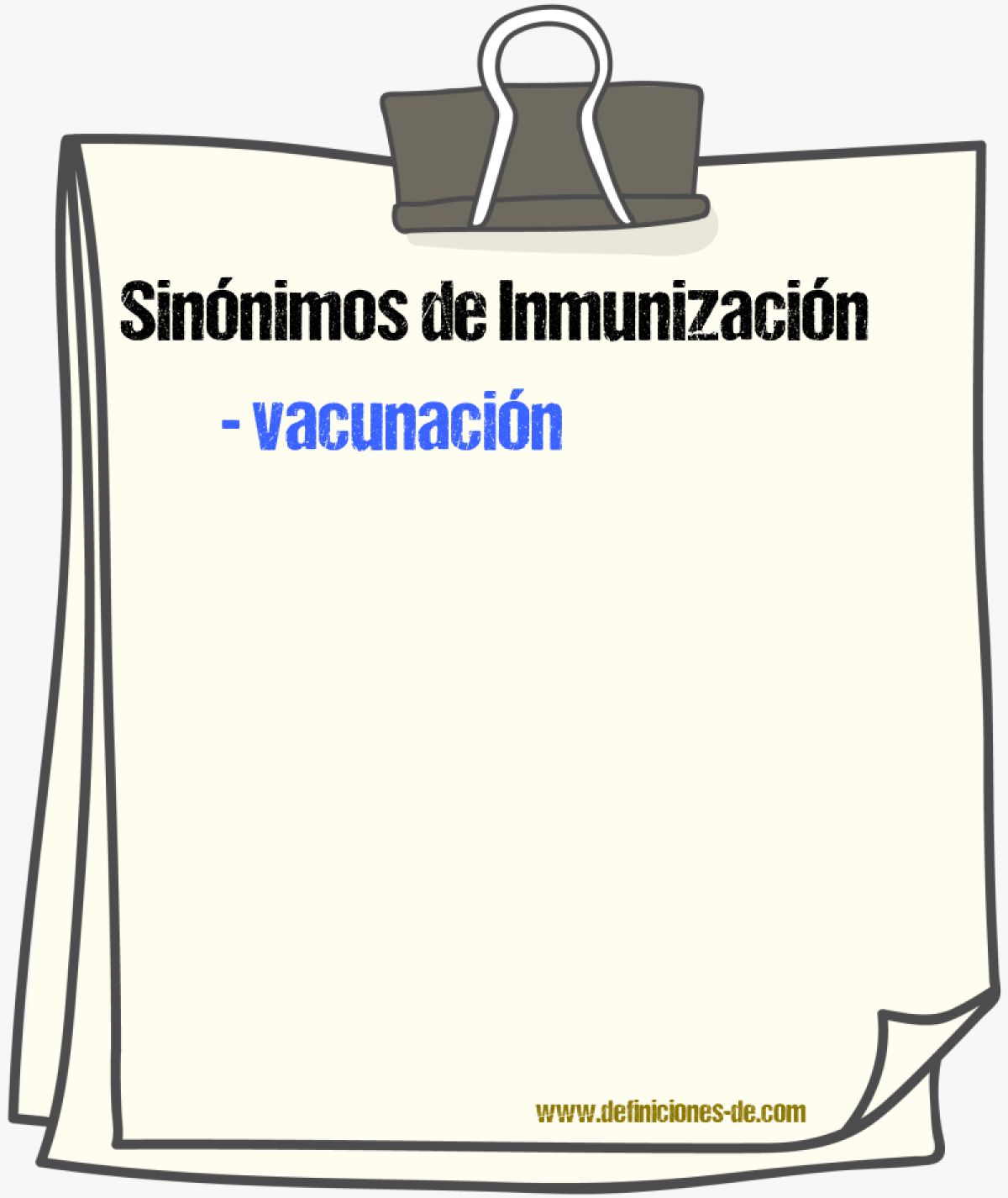 Sinnimos de inmunizacin