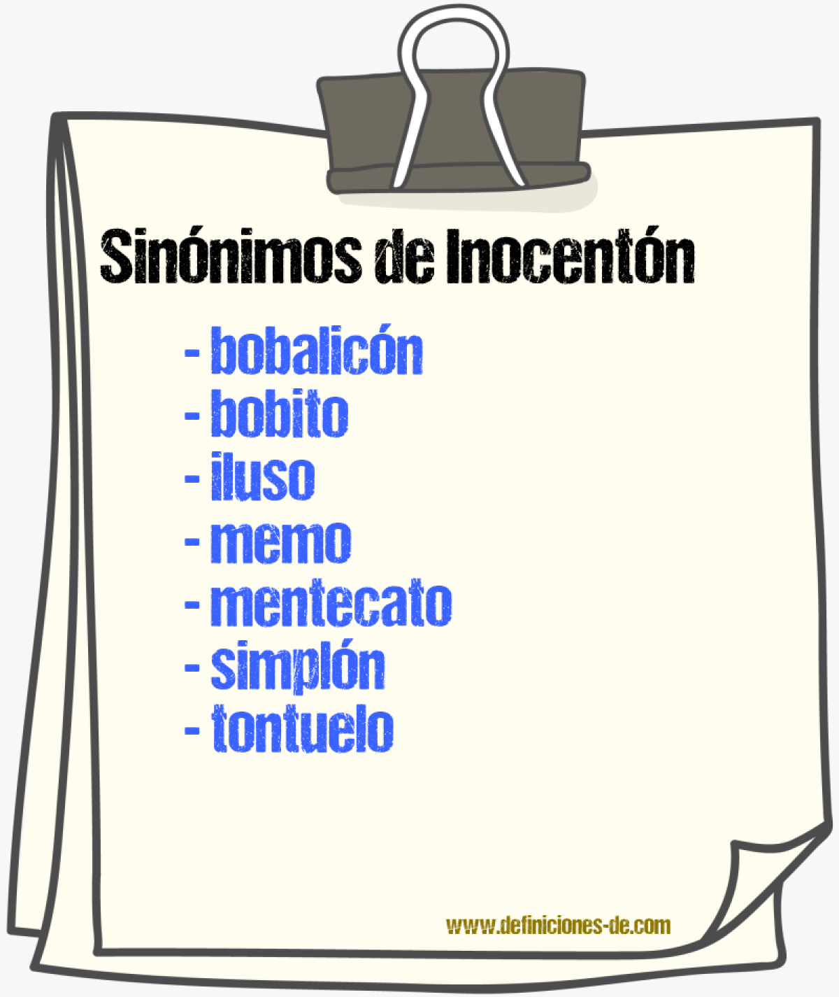 Sinnimos de inocentn