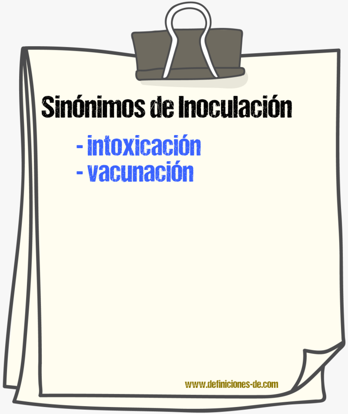 Sinnimos de inoculacin