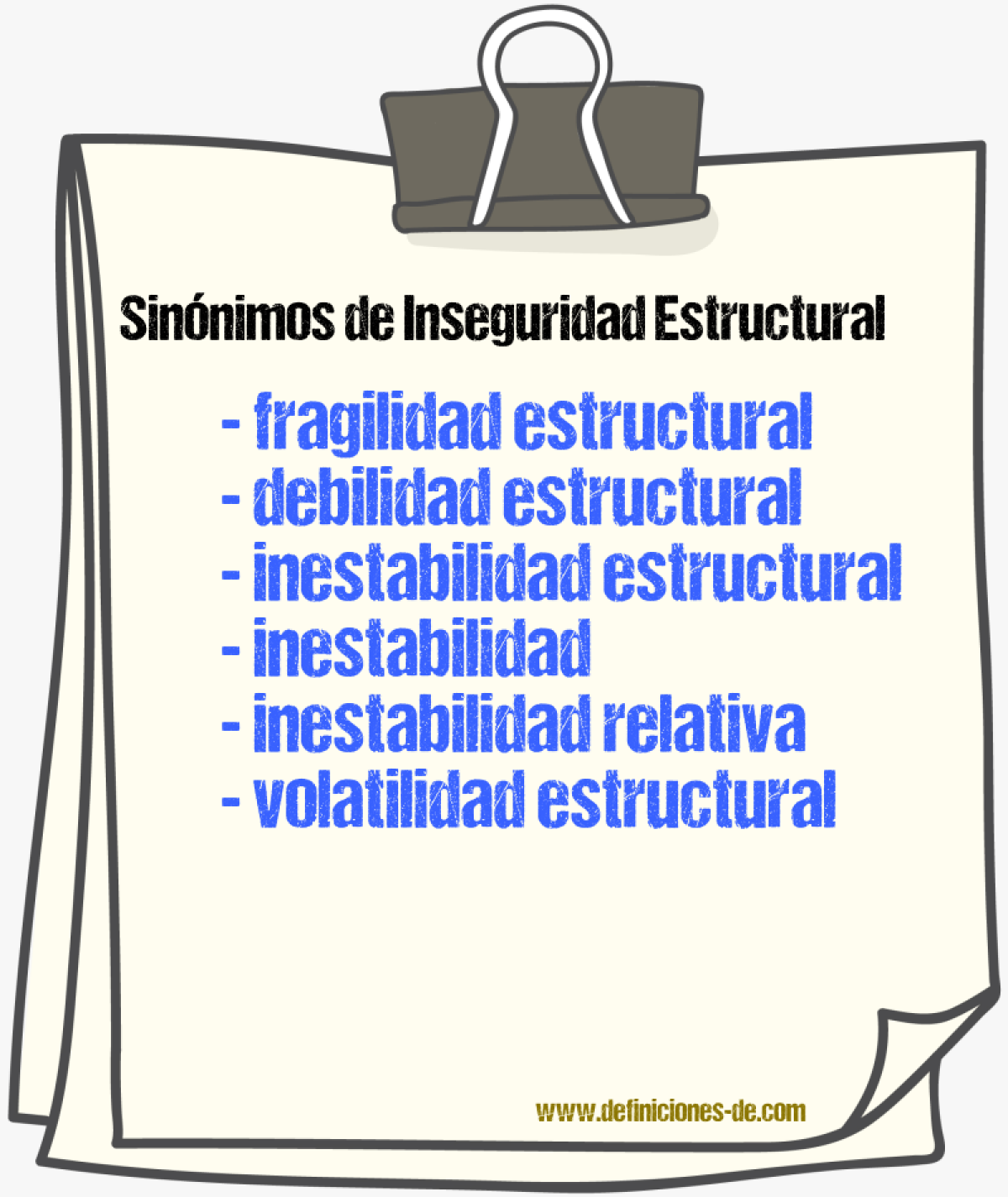 Sinónimos de inseguridad estructural