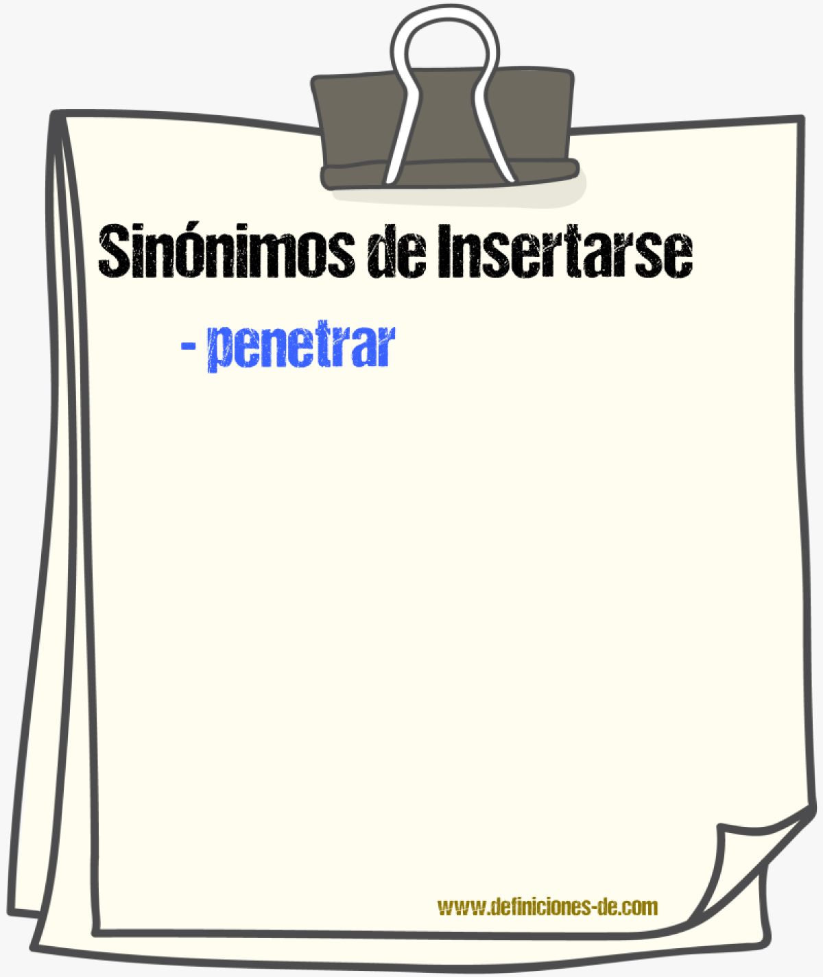 Sinnimos de insertarse