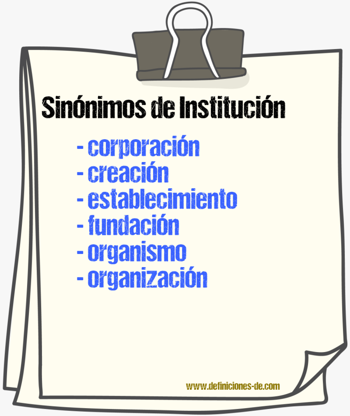 Sinnimos de institucin