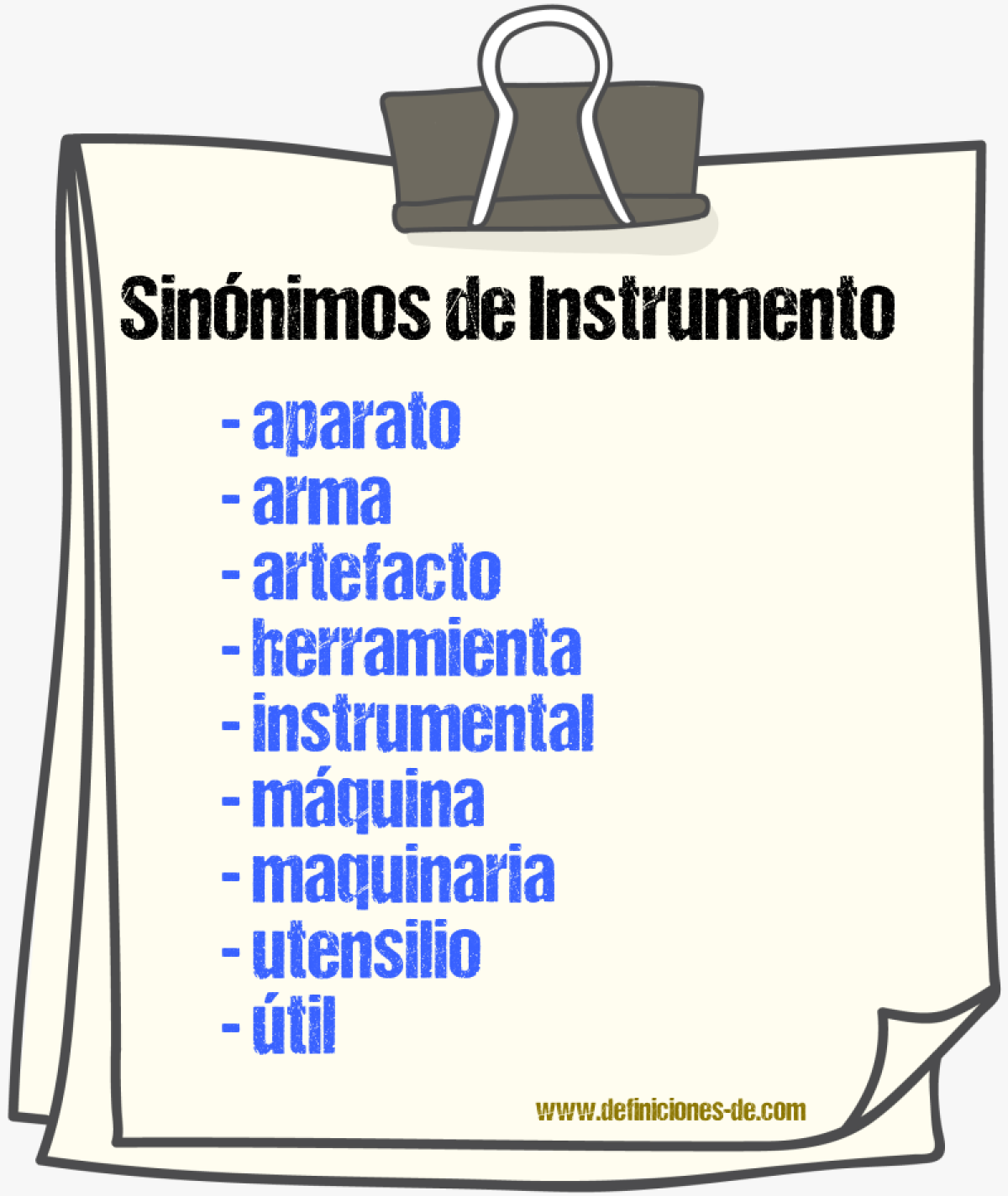 Sinónimos de instrumento