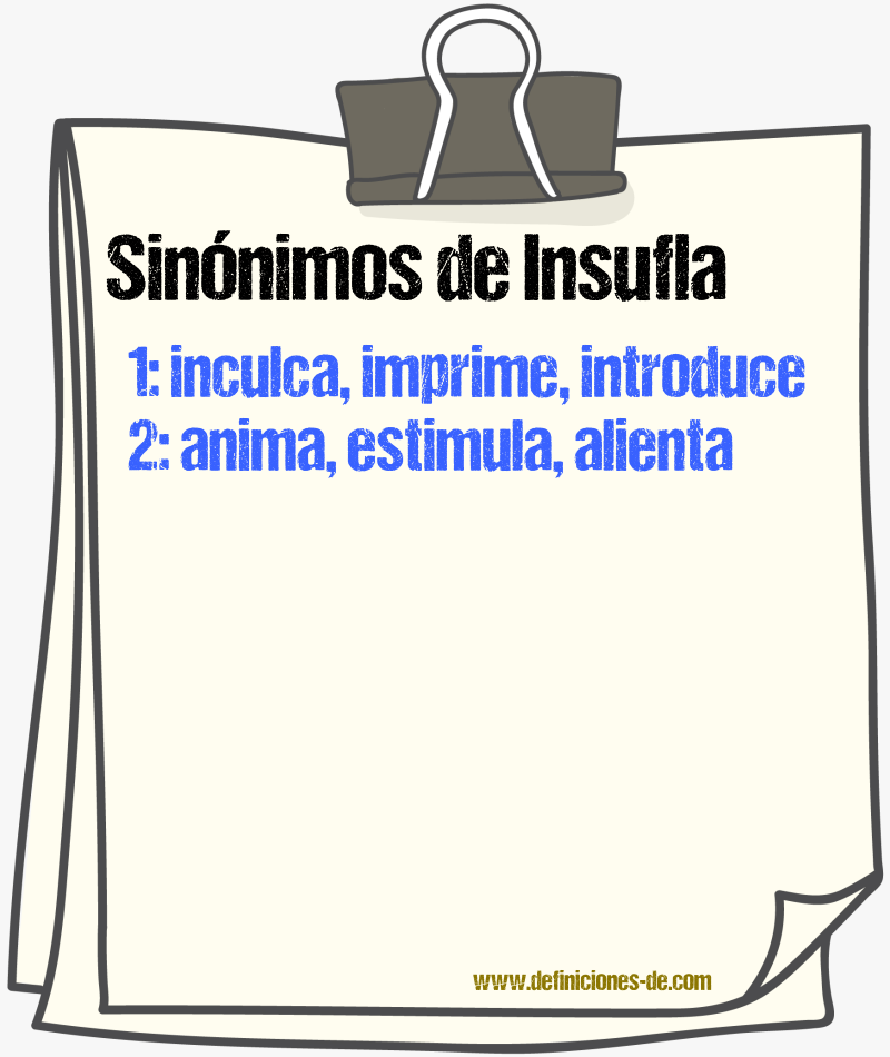 Sinónimos de insufla