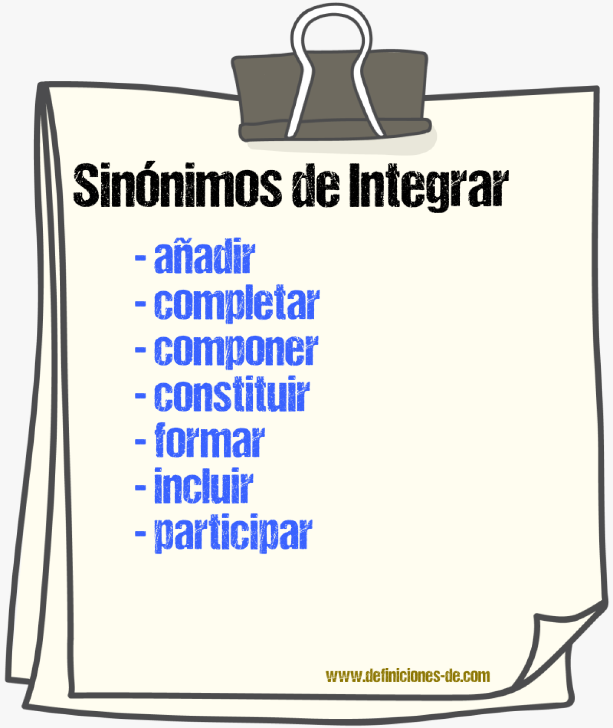 Sinnimos de integrar