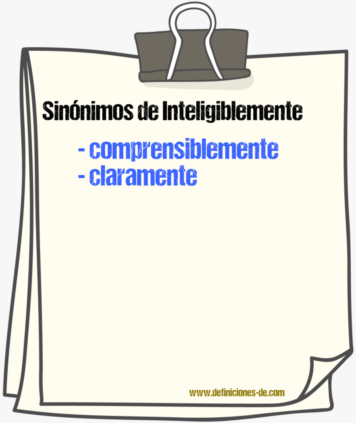 Sinnimos de inteligiblemente