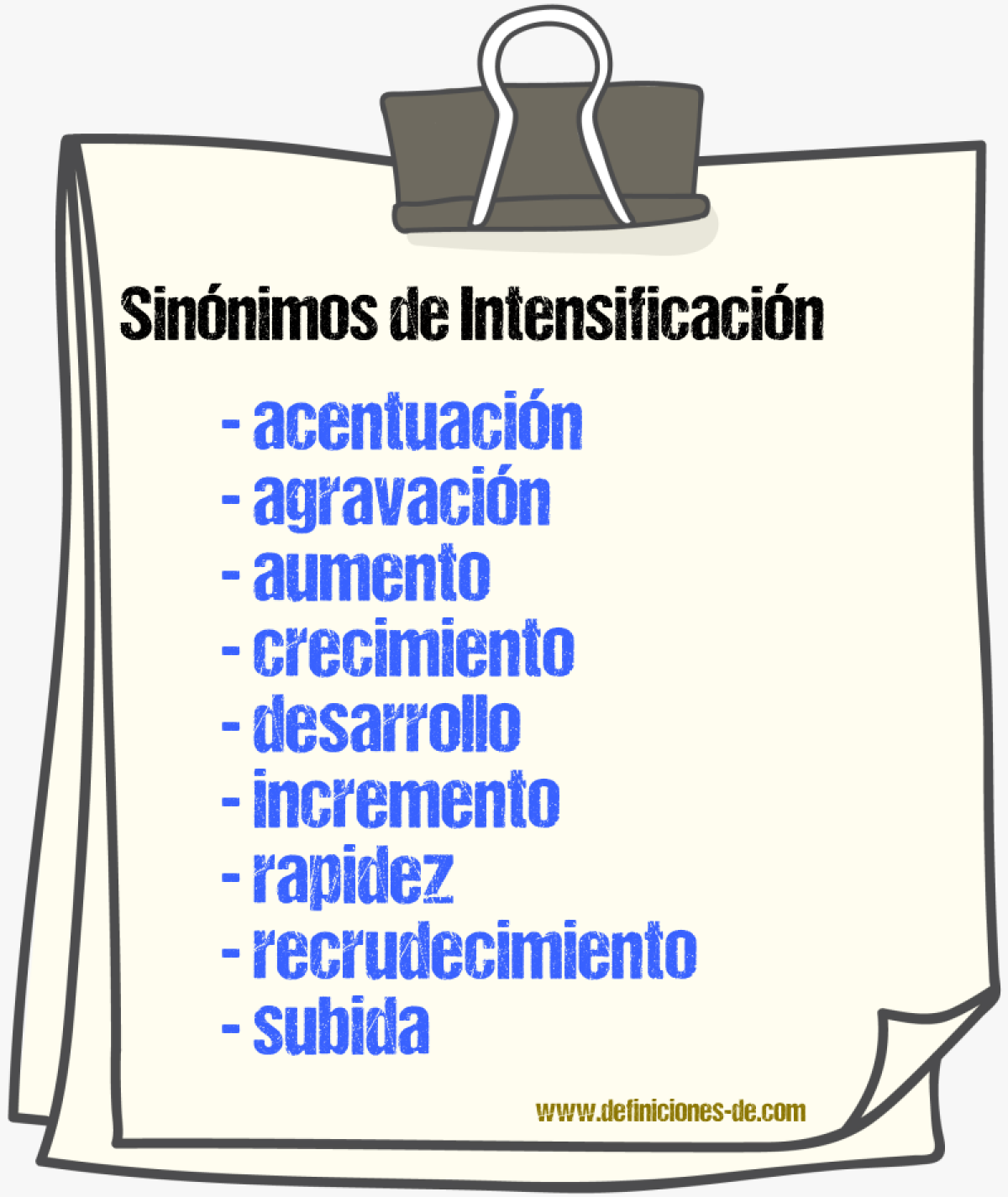 Sinnimos de intensificacin