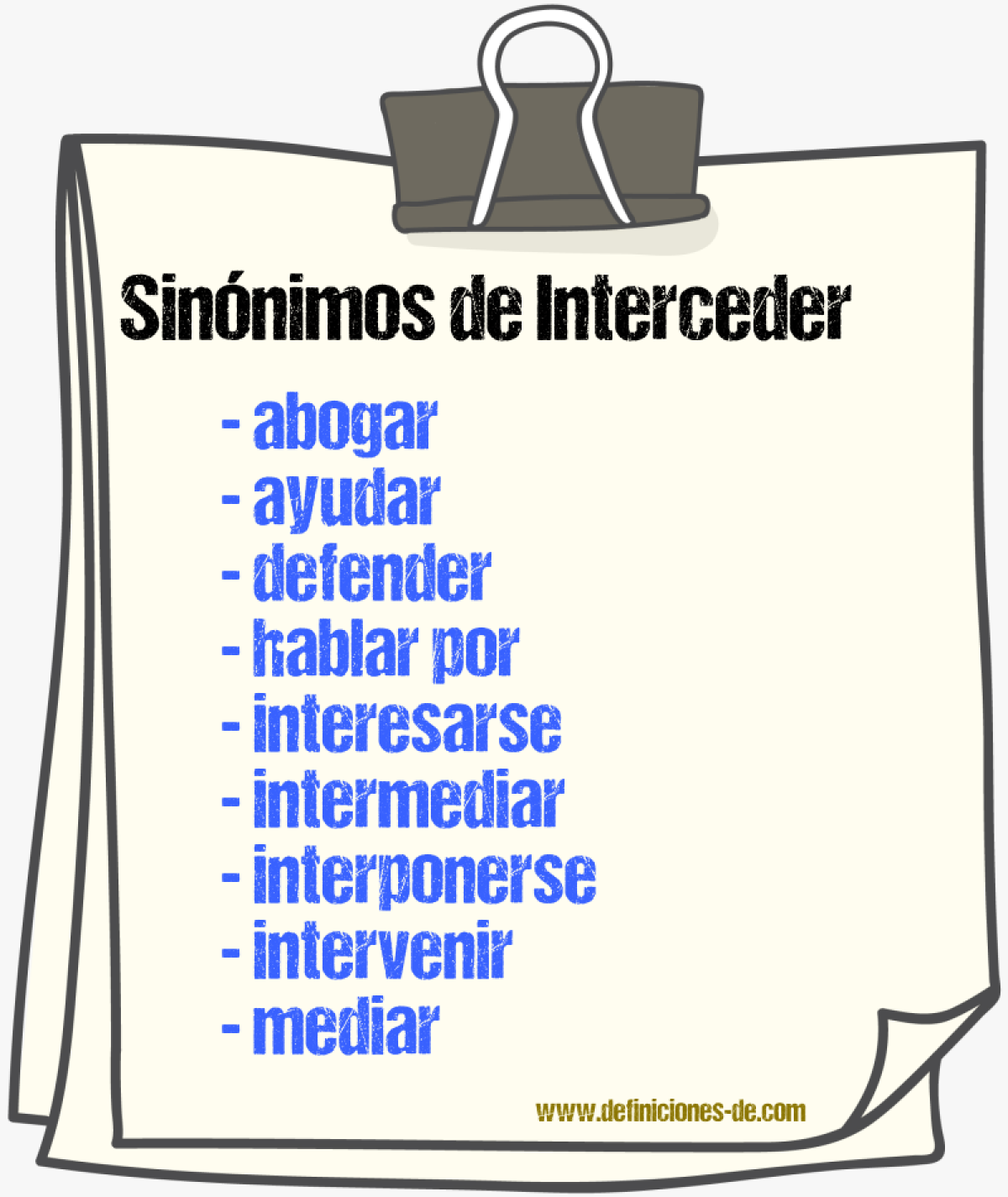 Sinnimos de interceder