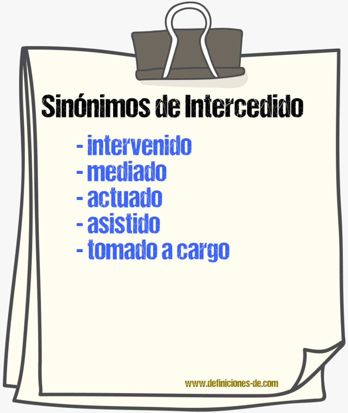 Sinónimos de intercedido