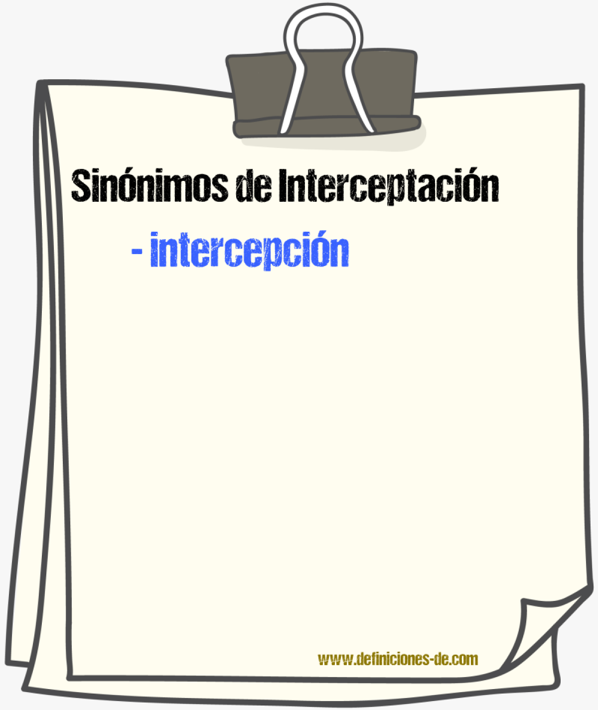 Sinnimos de interceptacin