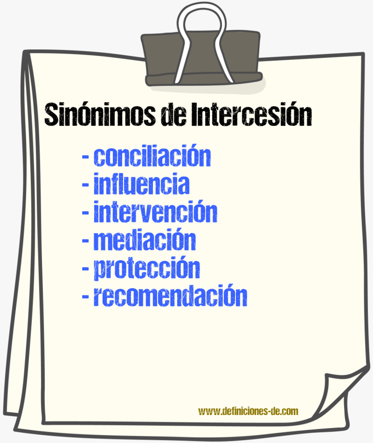 Sinnimos de intercesin