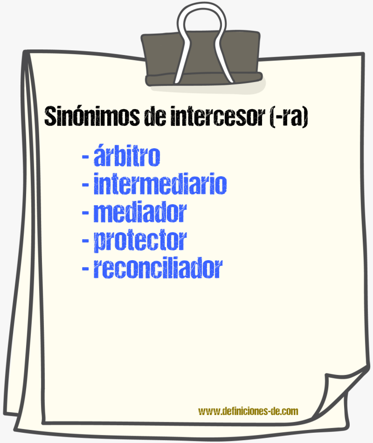 Sinnimos de intercesor