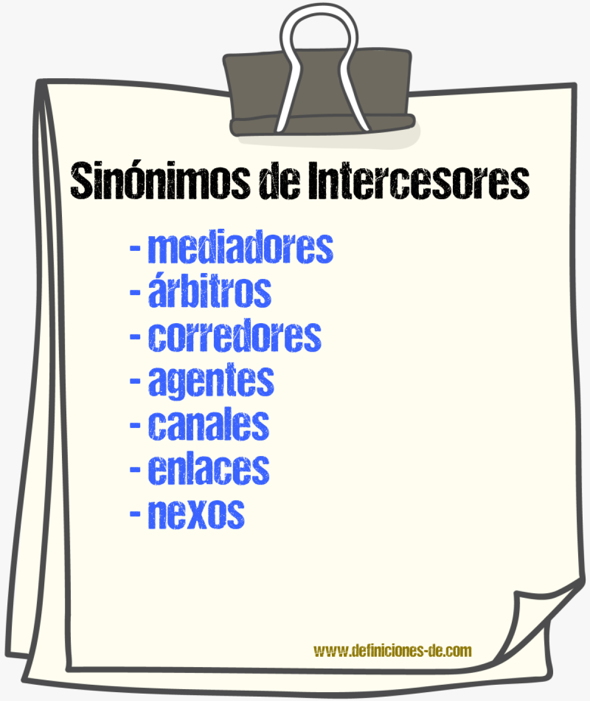 Sinónimos de intercesores