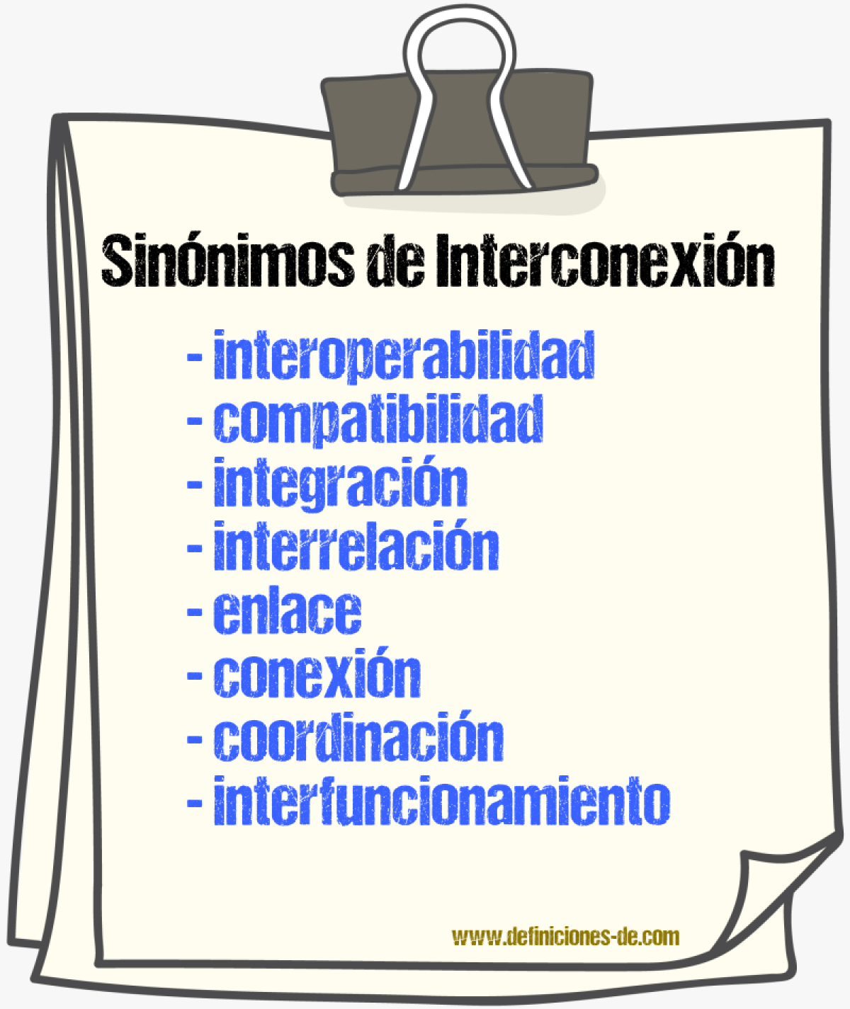 Sinónimos de interconexión