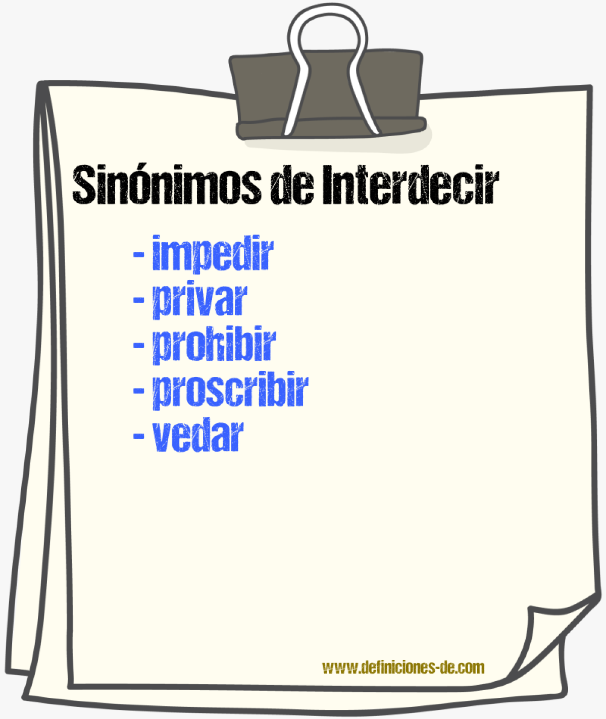 Sinnimos de interdecir