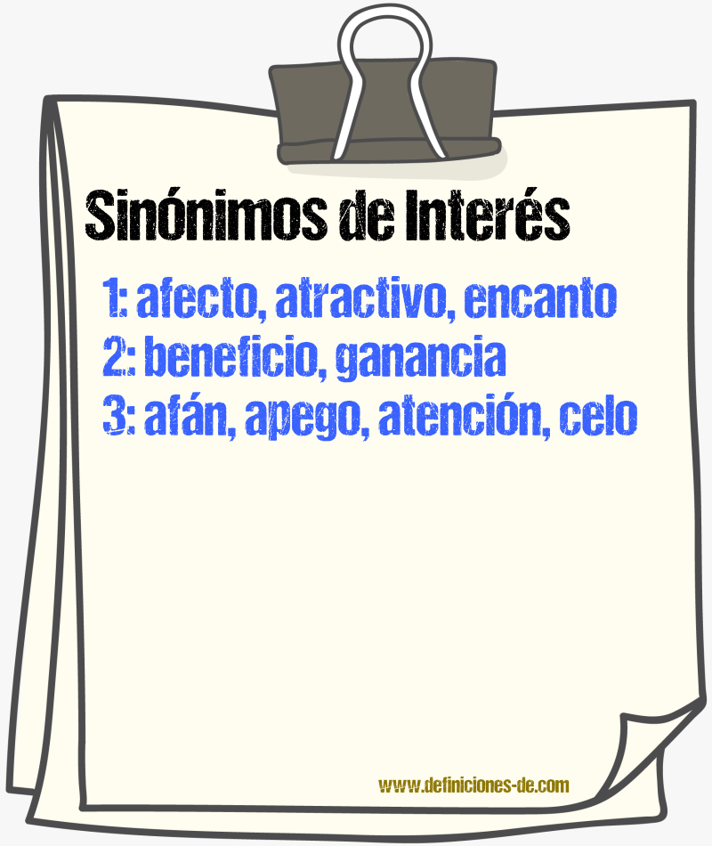 Sinnimos de inters