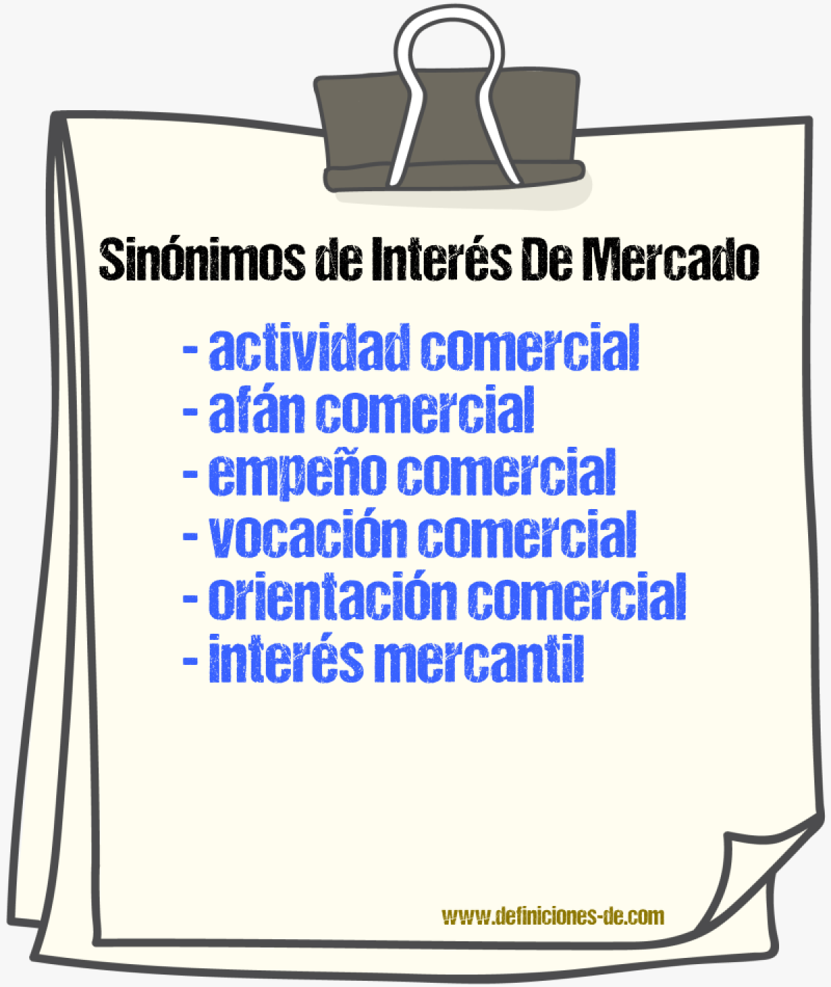 Sinónimos de interés de mercado