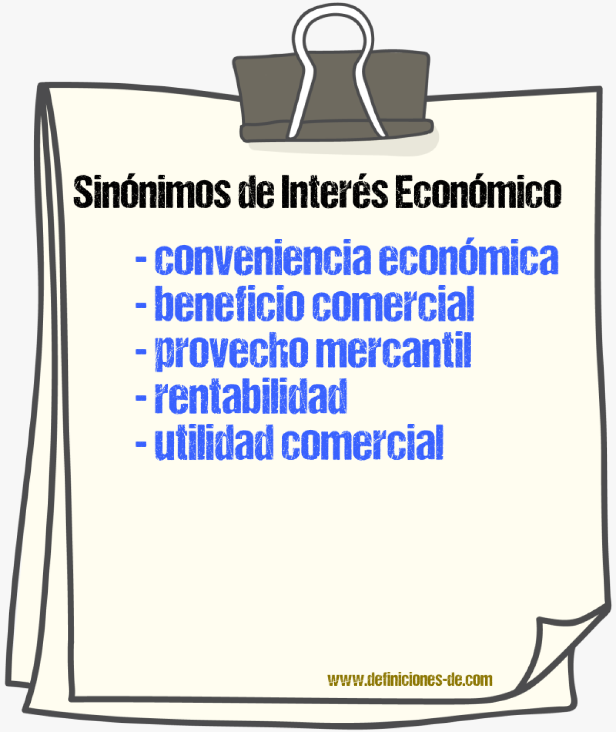 Sinónimos de interés económico