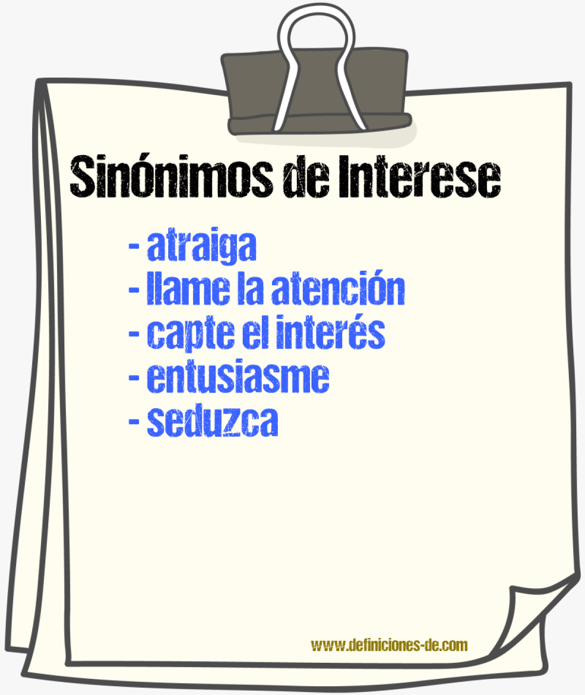 Sinónimos de interese