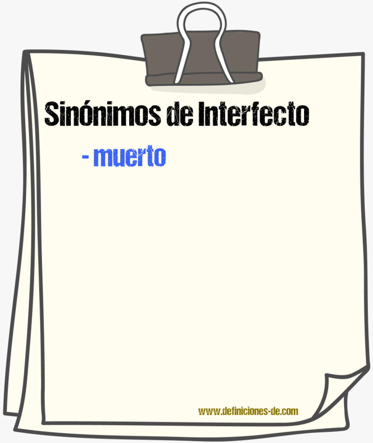 Sinnimos de interfecto