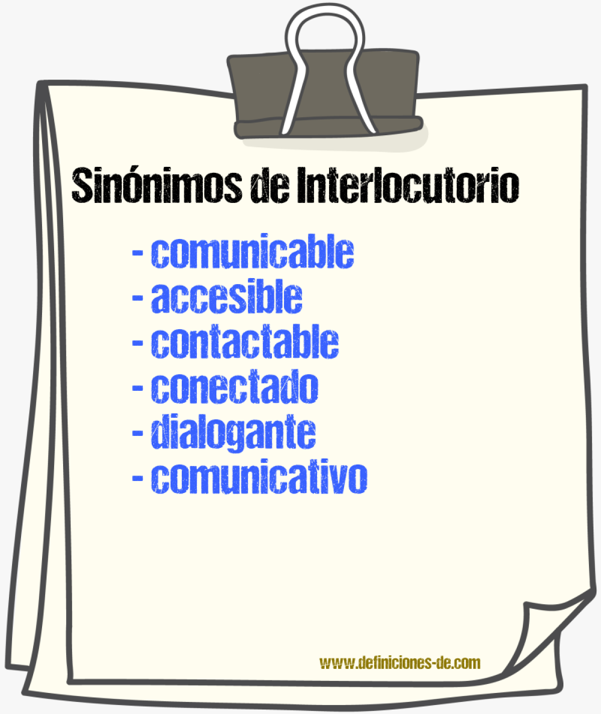 Sinónimos de interlocutorio