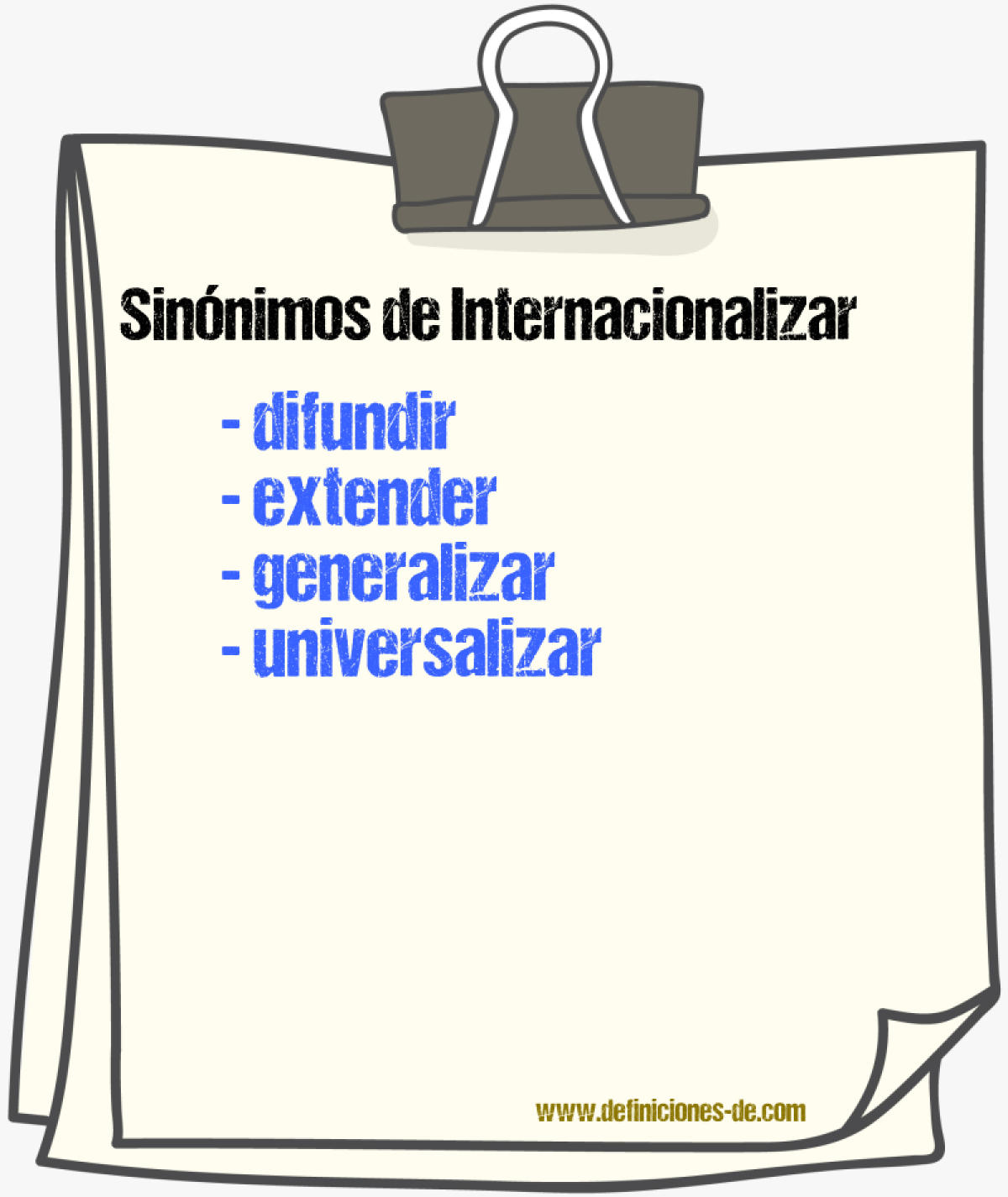 Sinnimos de internacionalizar