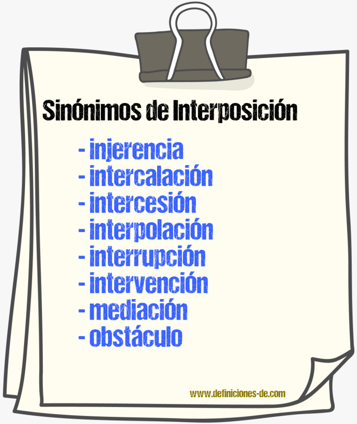 Sinnimos de interposicin