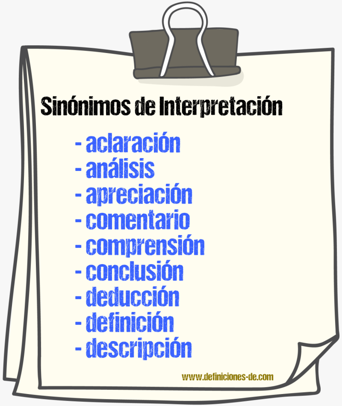 Sinnimos de interpretacin