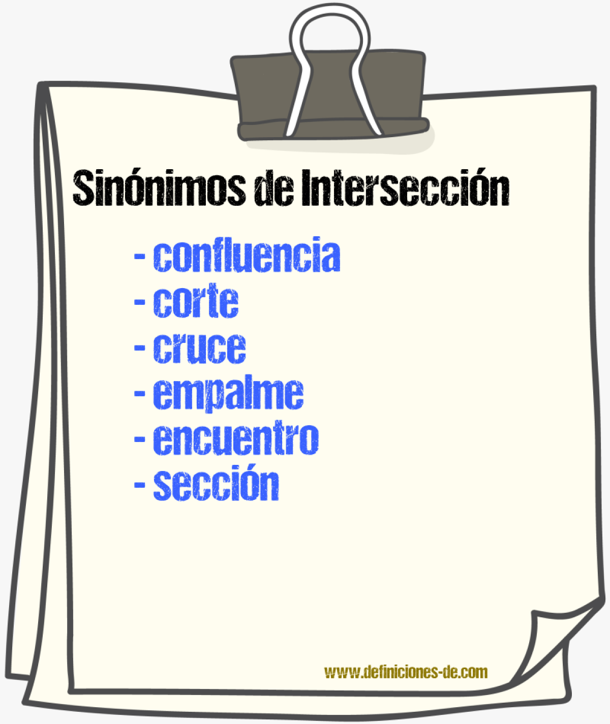 Sinnimos de interseccin