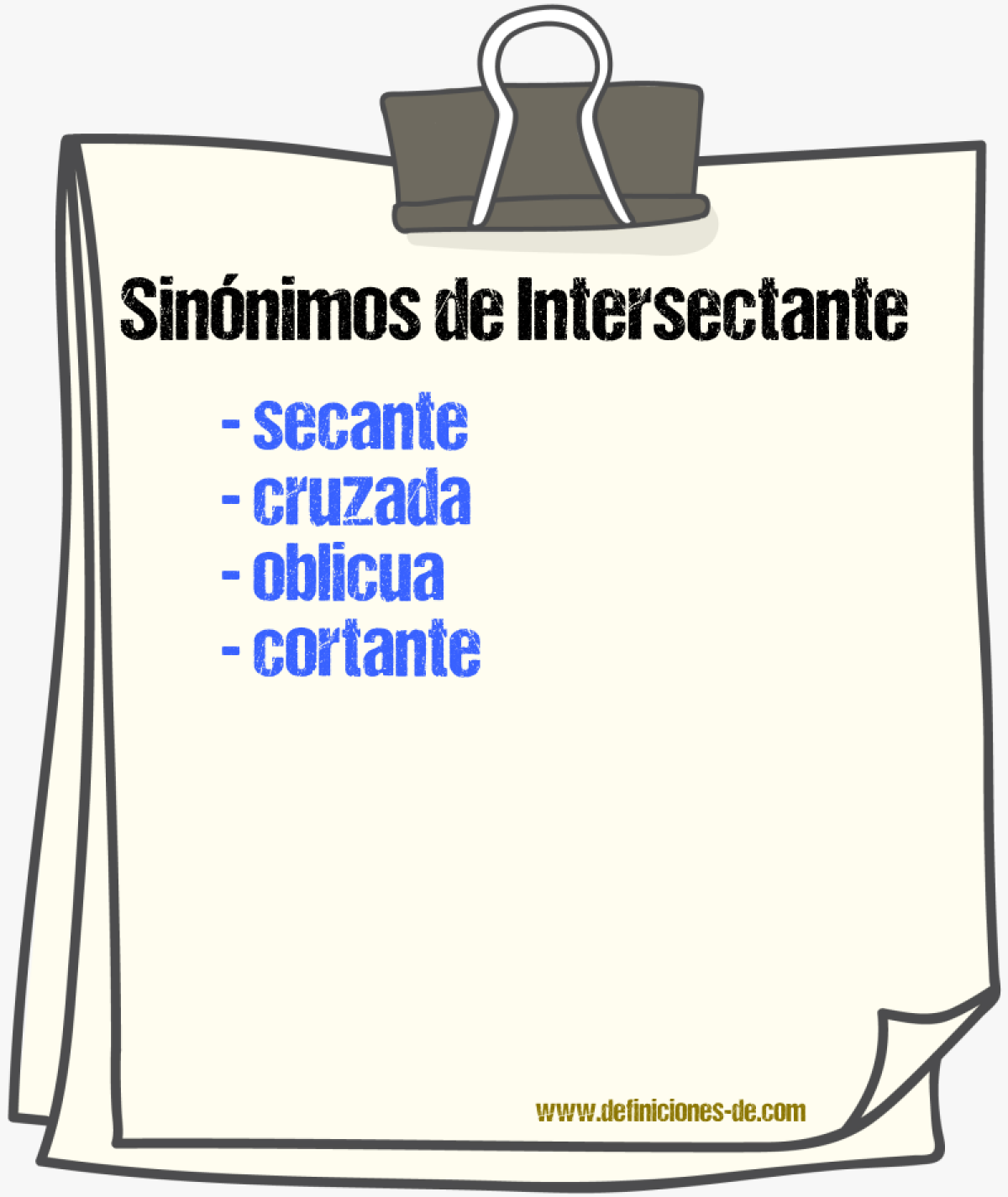 Sinónimos de intersectante