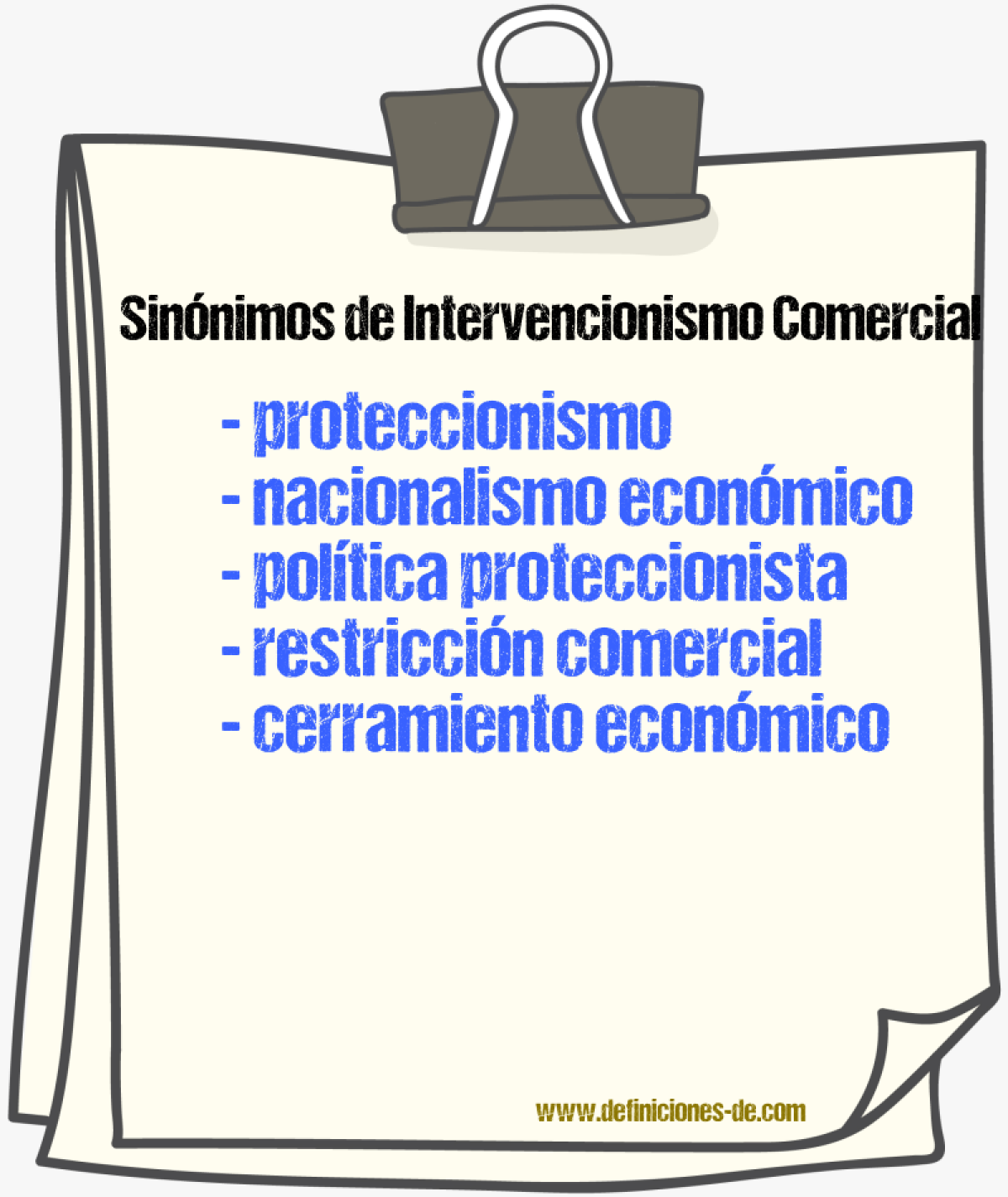 Sinónimos de intervencionismo comercial
