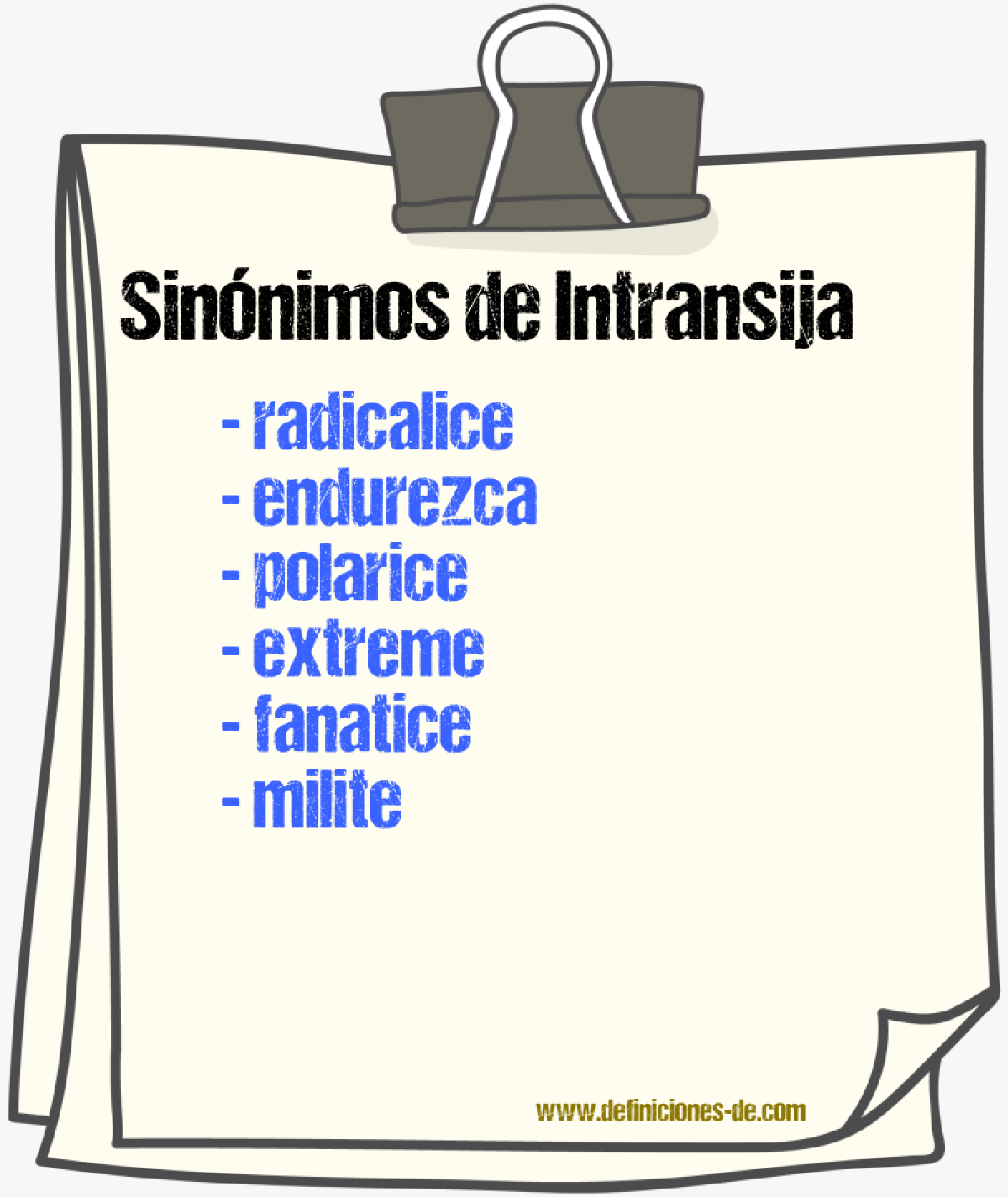 Sinónimos de intransija