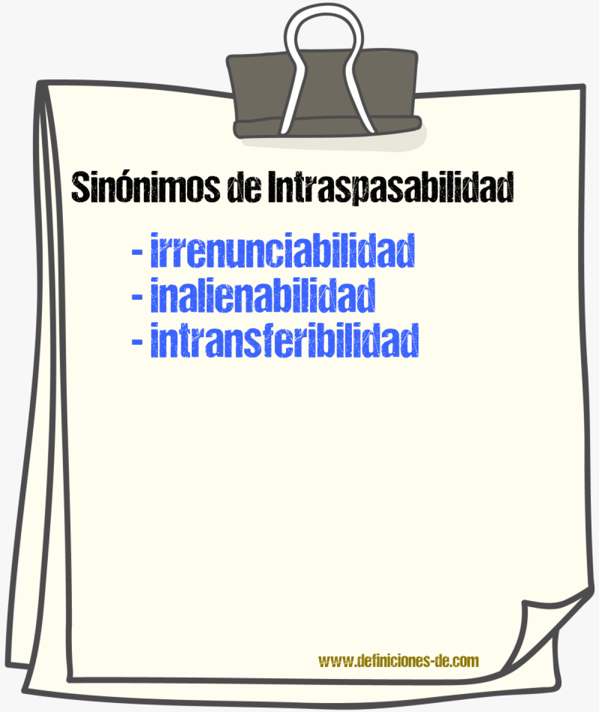 Sinnimos de intraspasabilidad