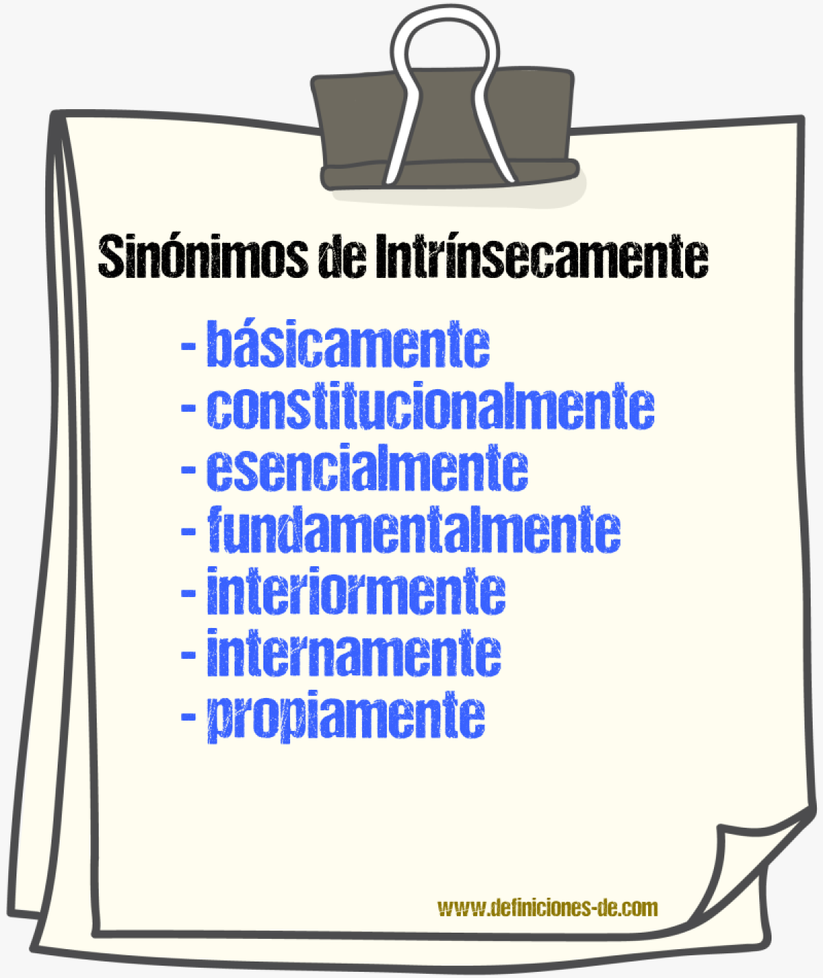 Sinnimos de intrnsecamente