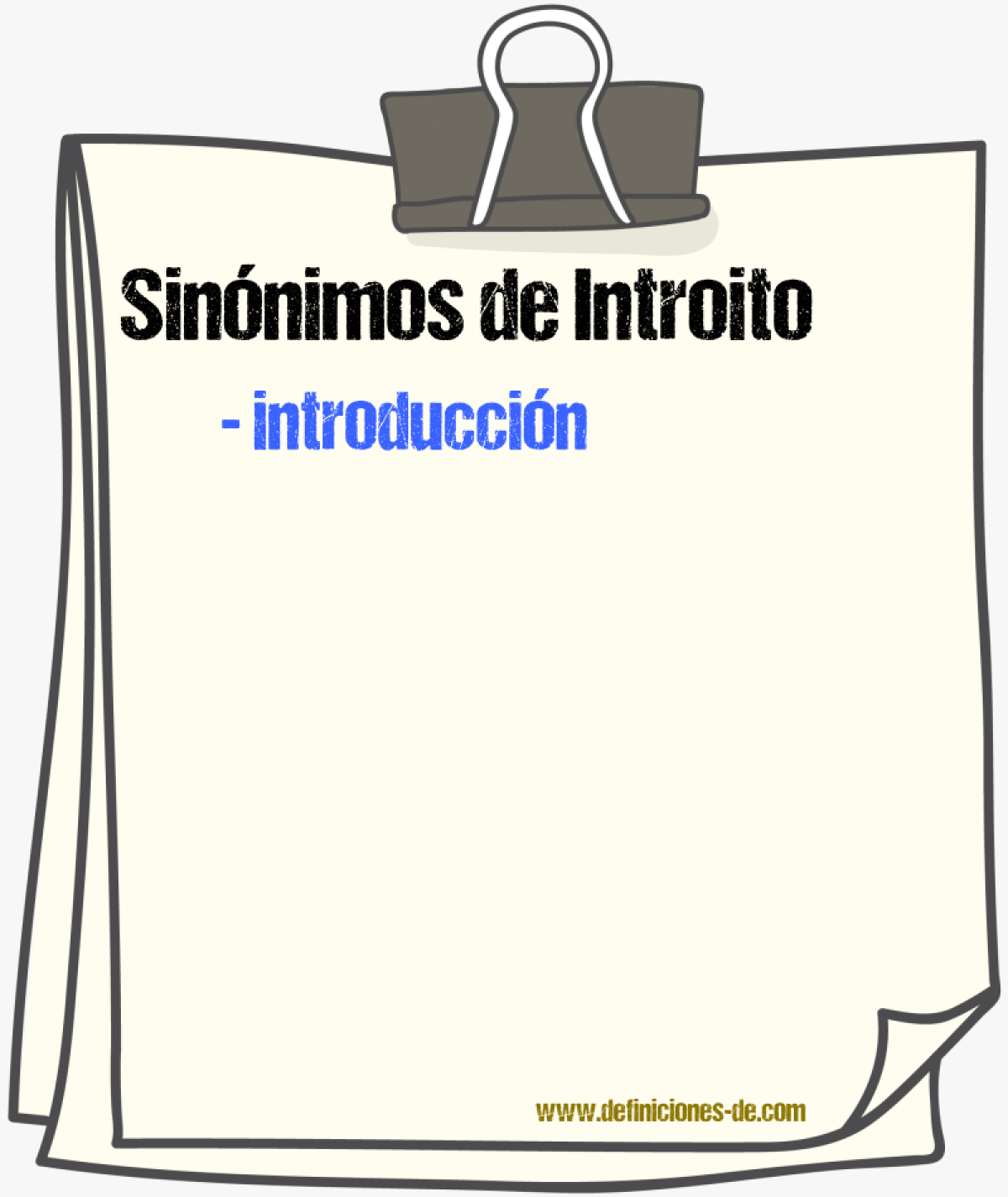 Sinnimos de introito