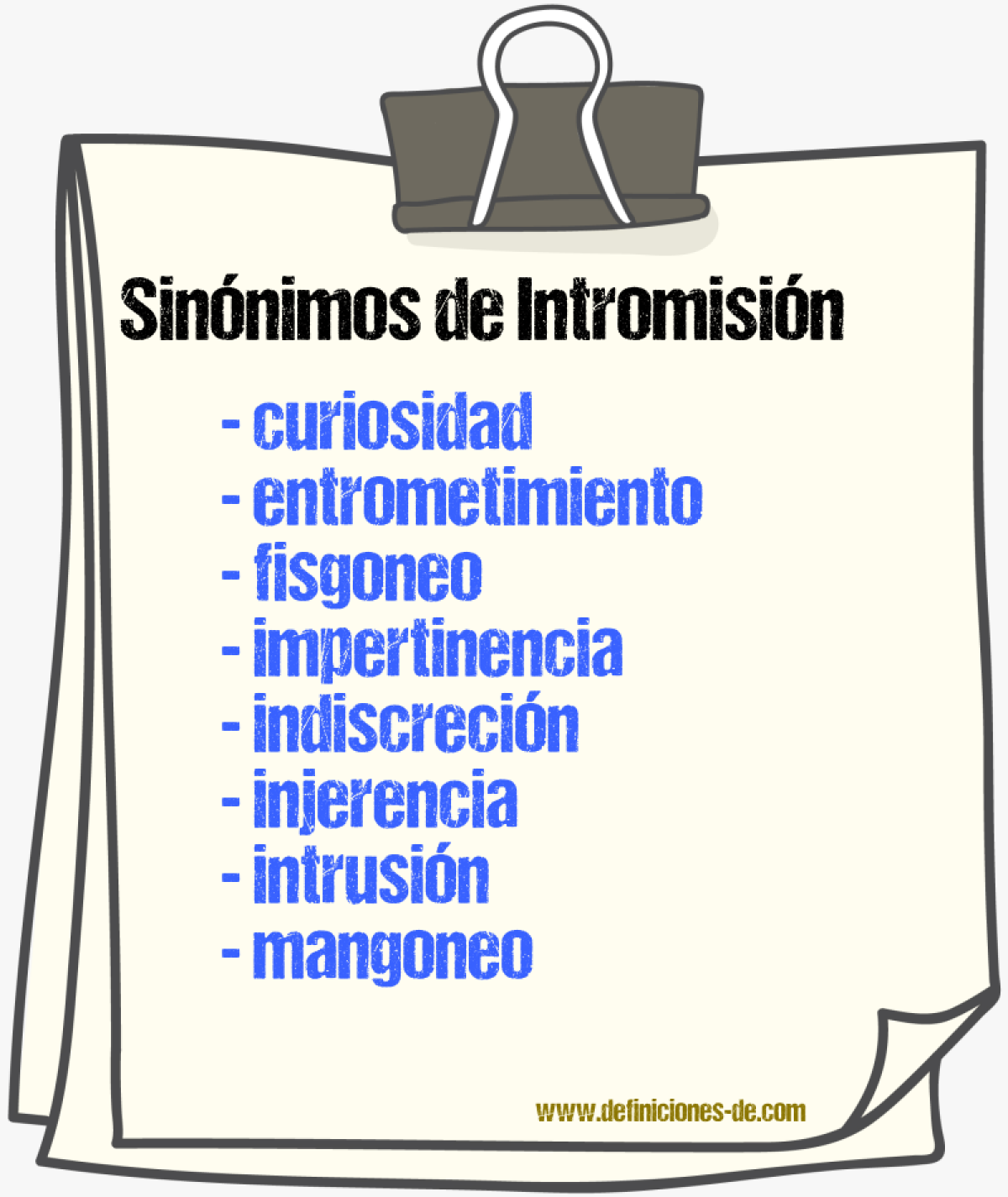 Sinnimos de intromisin