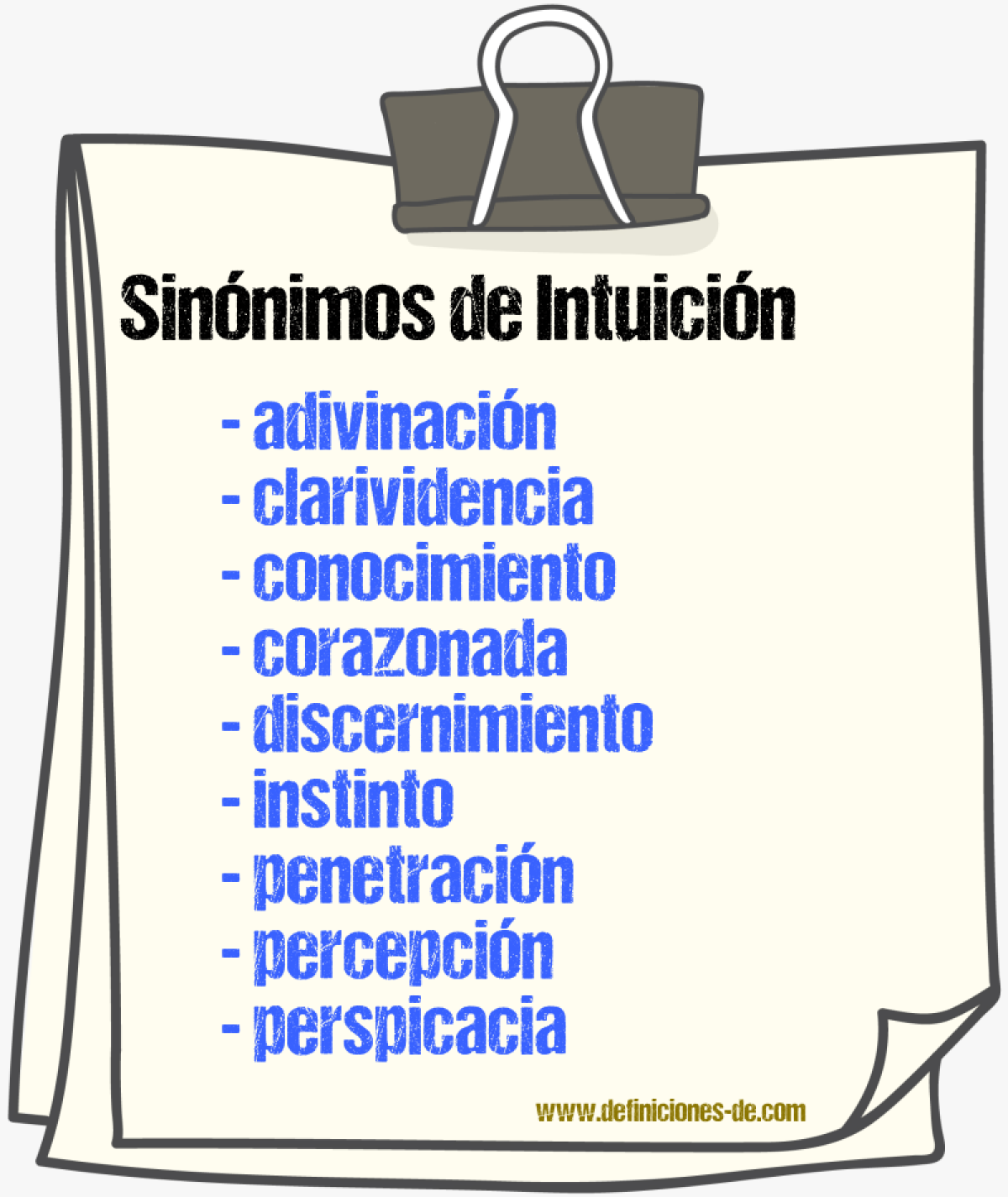 Sinnimos de intuicin