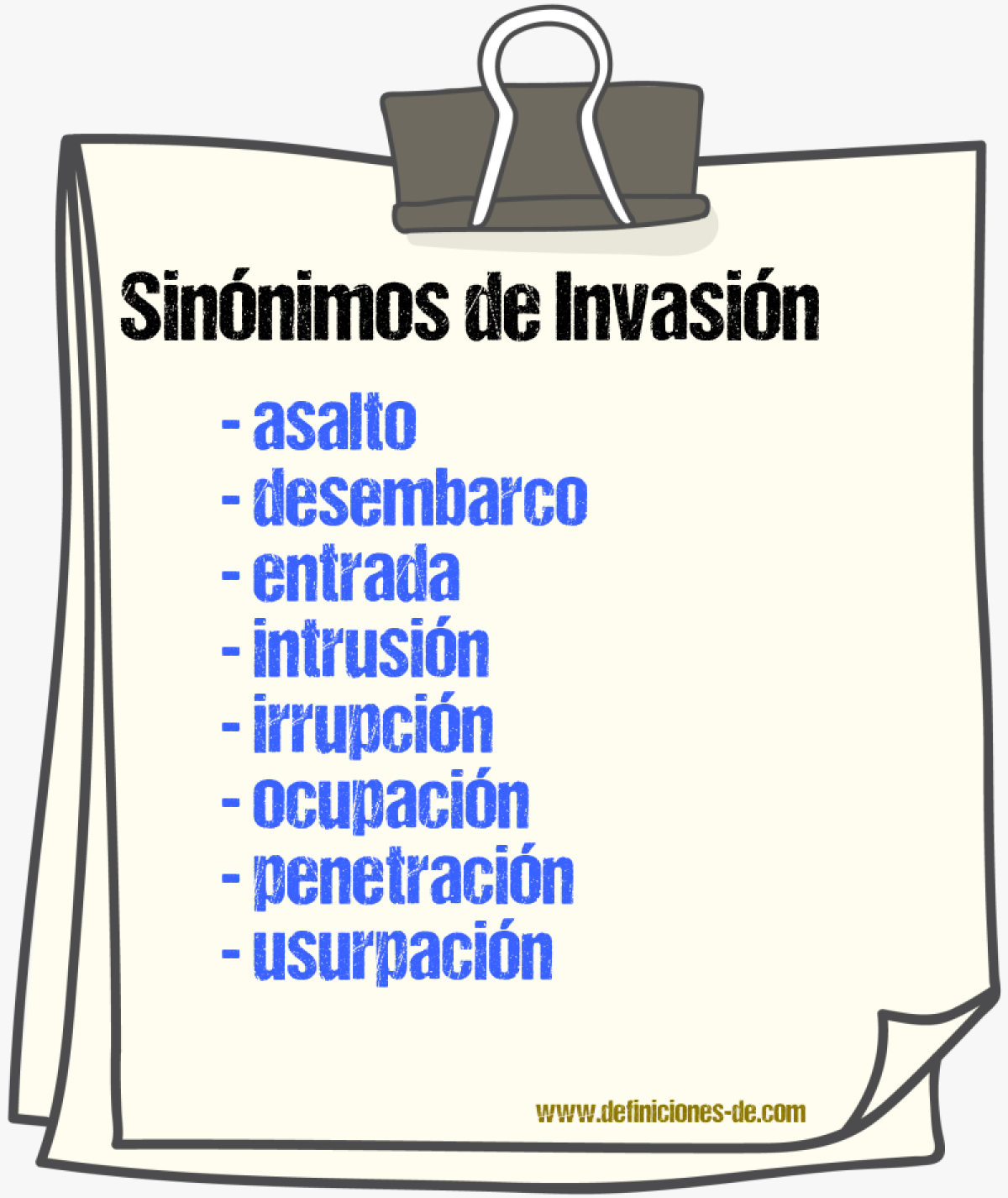 Sinnimos de invasin