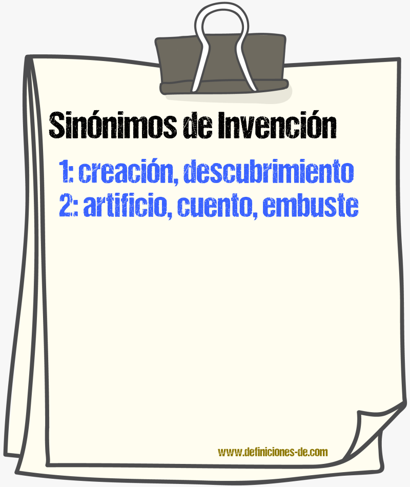 Sinnimos de invencin