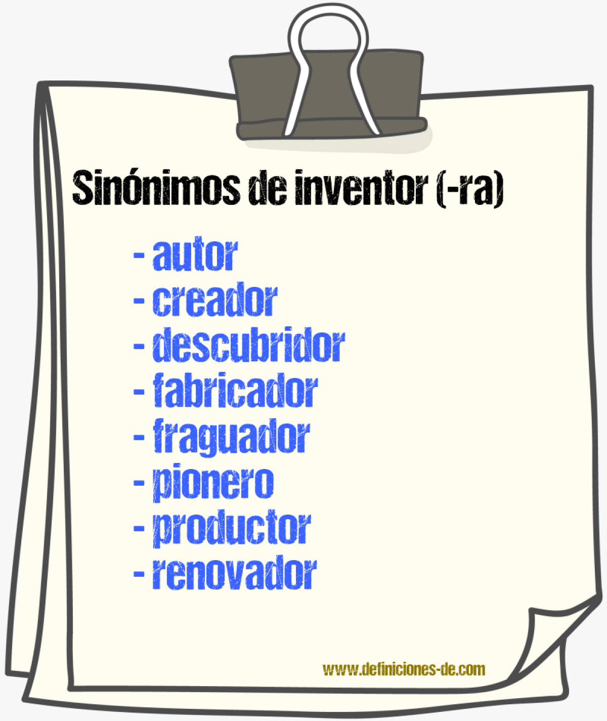 Sinnimos de inventor