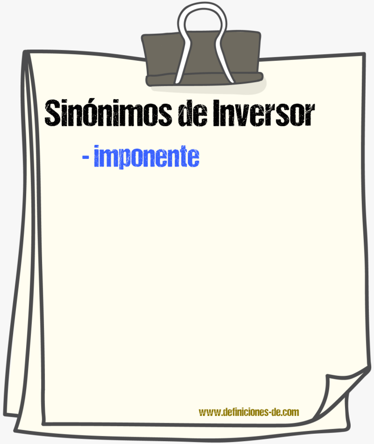 Sinnimos de inversor