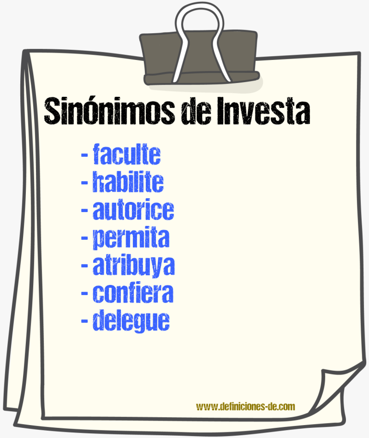 Sinónimos de investa