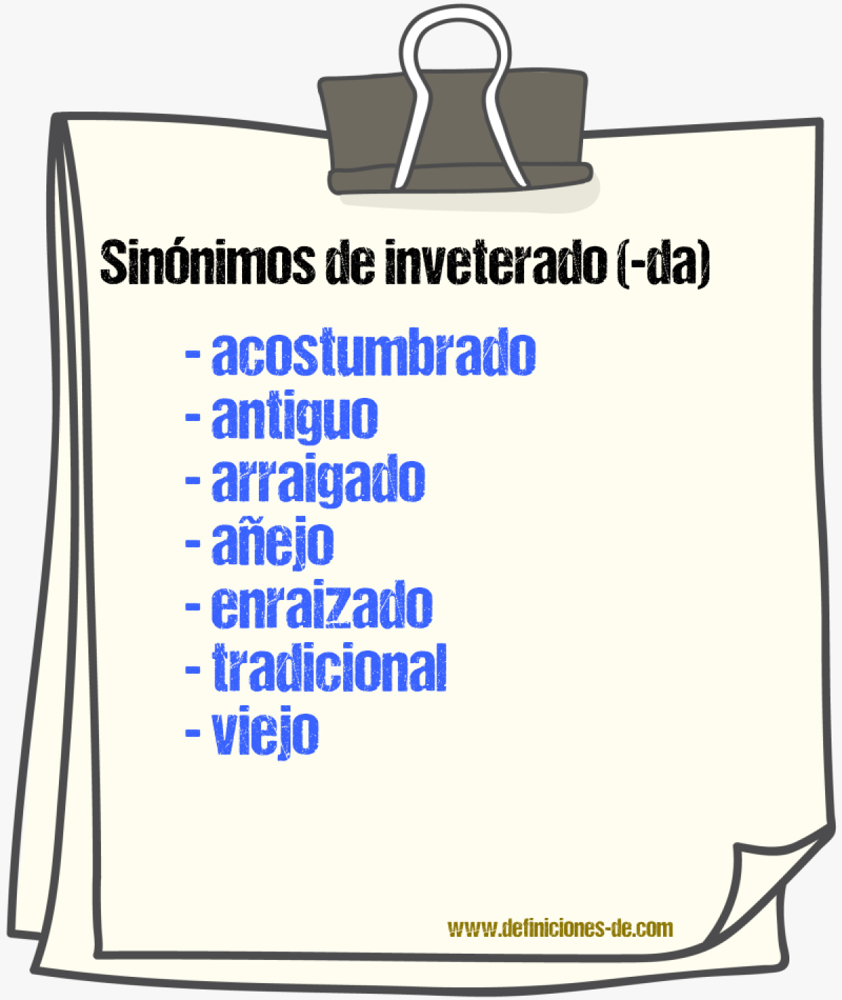 Sinnimos de inveterado